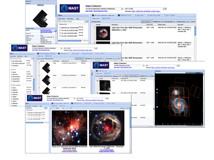 montage of portal screen shots