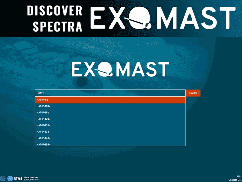'Discover Spectra on exo.MAST' animation