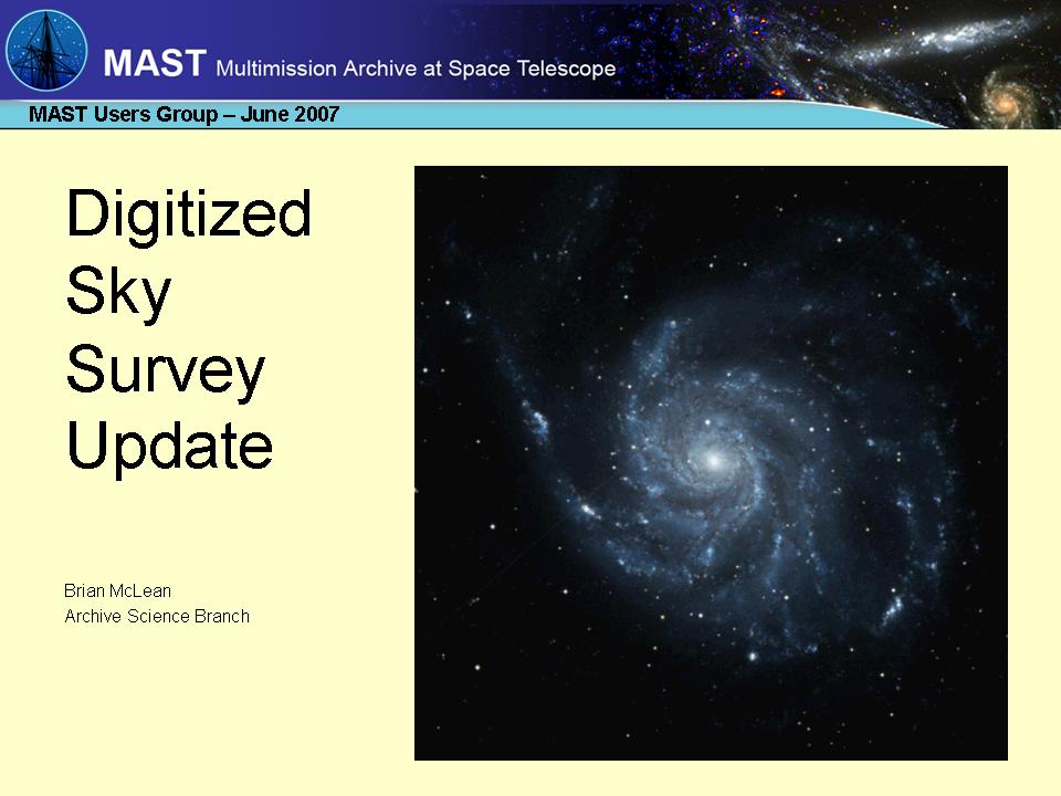slide 1 of mug2007_dss_update presentation