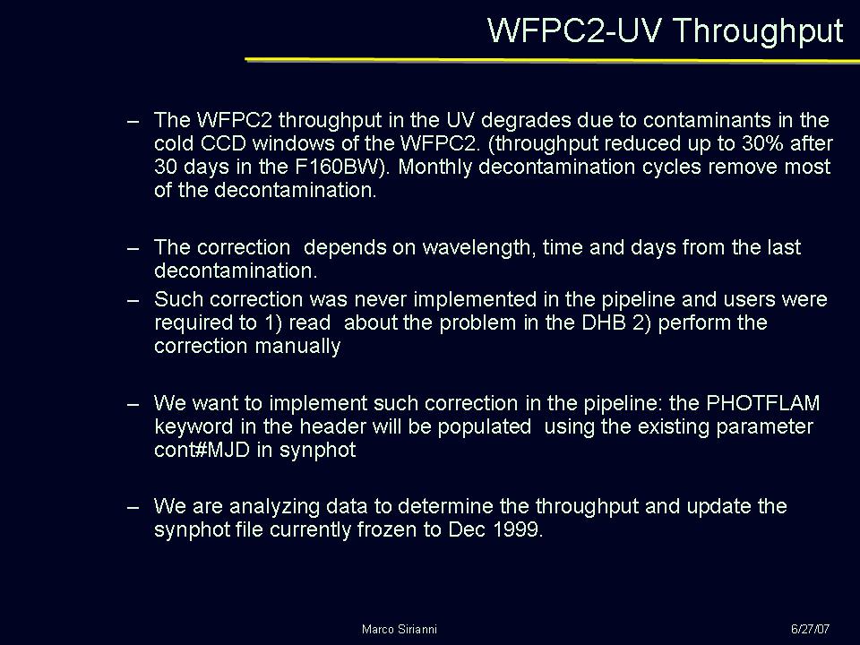 slide 4 of WFPC2 closeout presentation