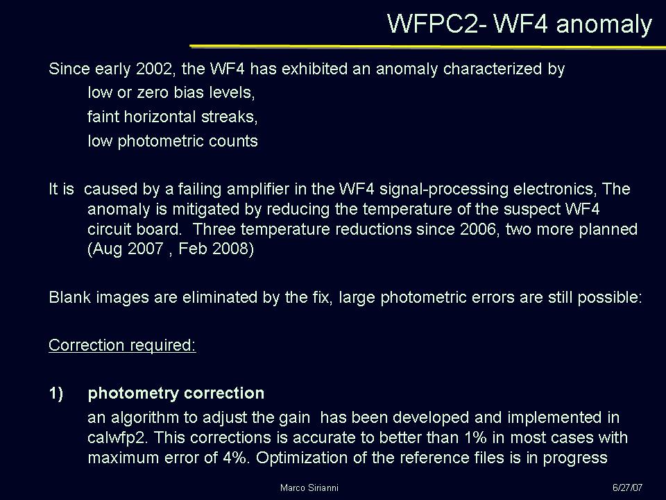 slide 5 of WFPC2 closeout presentation