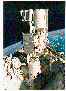 Image of Astro-1 deployed in the Space Shuttle Bay